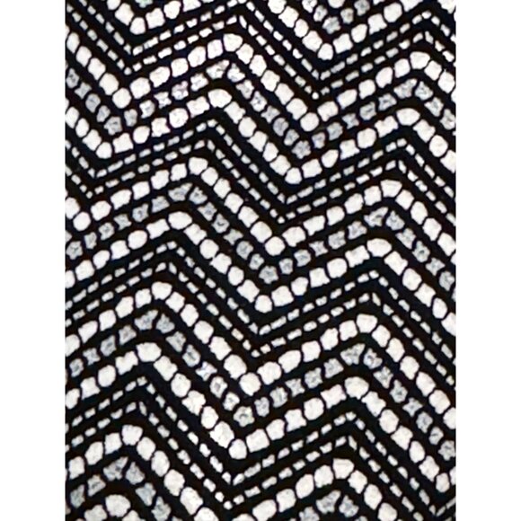 Brunate Womens Italian Made Black & White Chevron Heeled Pumps EU 38 US 7.5 Leat - Picture 9 of 11